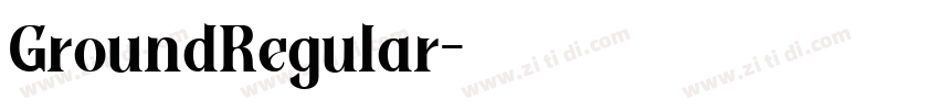 GroundRegular字体转换