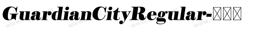 GuardianCityRegular字体转换