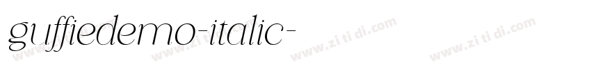 guffiedemo-italic字体转换