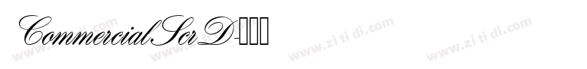 CommercialScrD字体转换
