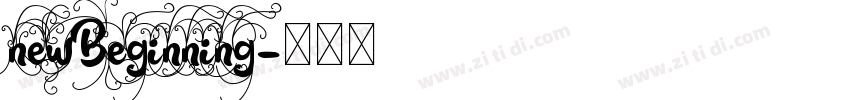 newBeginning字体转换