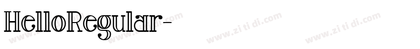 HelloRegular字体转换