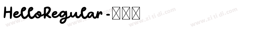 HelloRegular字体转换