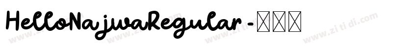 HelloNajwaRegular字体转换