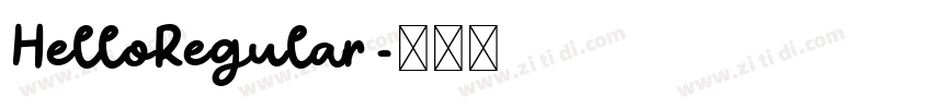 HelloRegular字体转换