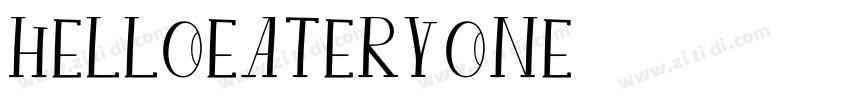 HelloEateryOne字体转换
