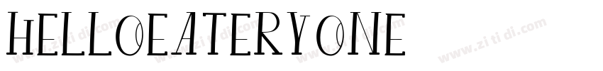 HelloEateryOne字体转换