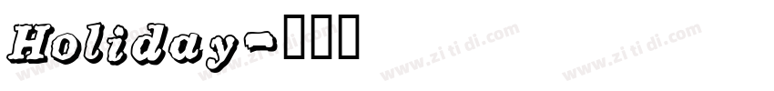 Holiday字体转换