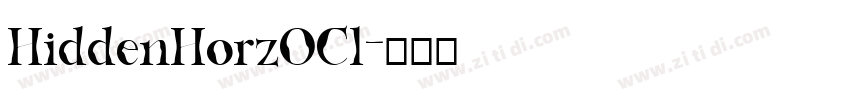 HiddenHorzOCl字体转换