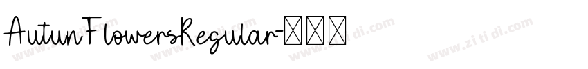 AutunFlowersRegular字体转换