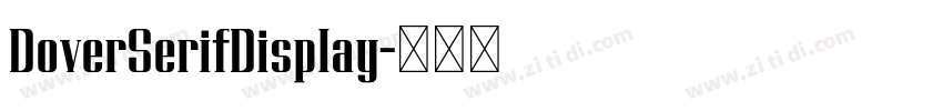 DoverSerifDisplay字体转换 DoverSerifDisplay字体转换