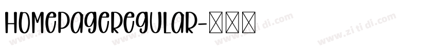 homepageRegular字体转换