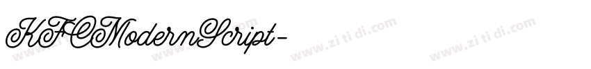 KFCModernScript字体转换