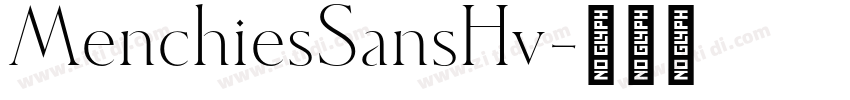 MenchiesSansHv字体转换