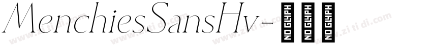MenchiesSansHv字体转换