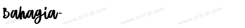 Bahagia字体转换