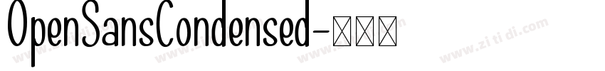 0penSansCondensed字体转换
