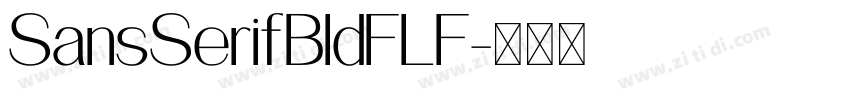 SansSerifBldFLF字体转换