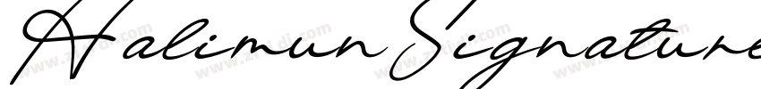 HalimunSignature字体转换