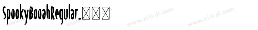 SpookyBooahRegular字体转换