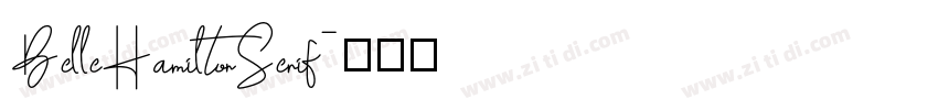 BelleHamiltonSerif字体转换