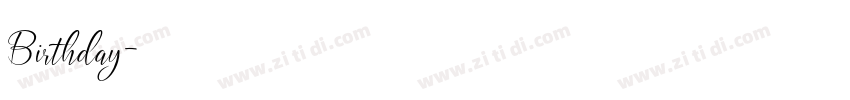 Birthday字体转换