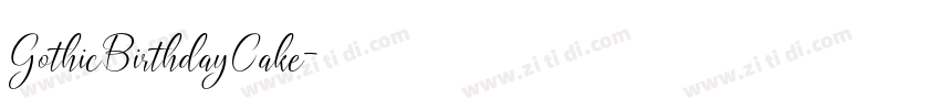 GothicBirthdayCake字体转换