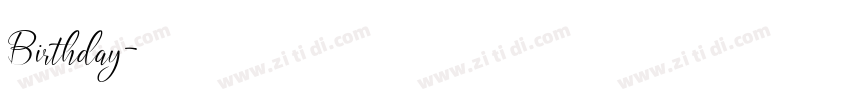 Birthday字体转换