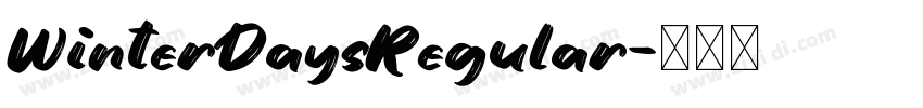 WinterDaysRegular字体转换
