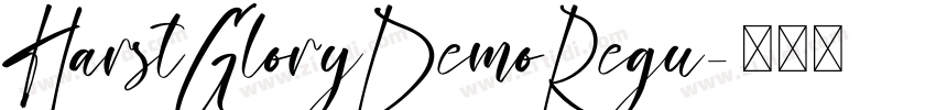 HarstGloryDemoRegu字体转换