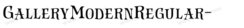 GalleryModernRegular字体转换