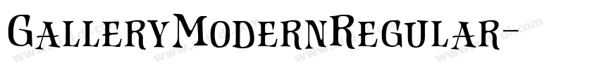 GalleryModernRegular字体转换