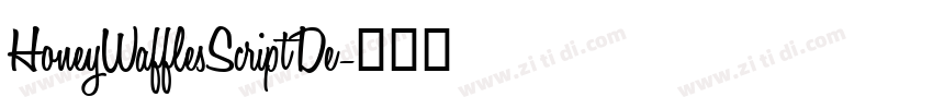HoneyWafflesScriptDe字体转换