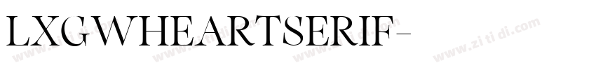 LXGWHeartSerif字体转换