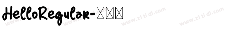 HelloRegular字体转换