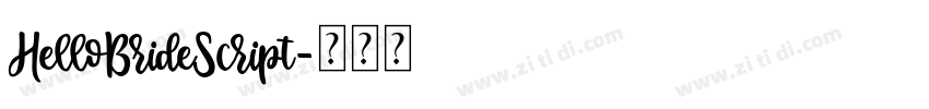 HelloBrideScript字体转换