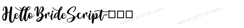 HelloBrideScript字体转换
