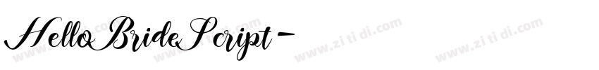 HelloBrideScript字体转换