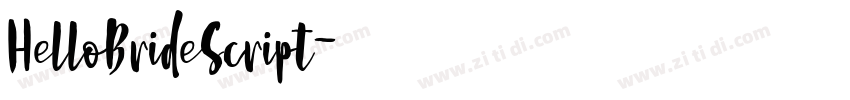 HelloBrideScript字体转换