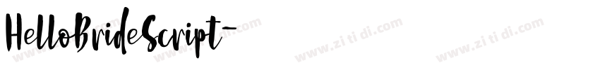 HelloBrideScript字体转换