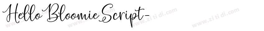 HelloBloomieScript字体转换