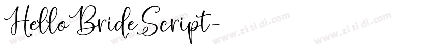 HelloBrideScript字体转换