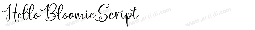 HelloBloomieScript字体转换