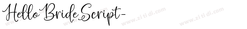 HelloBrideScript字体转换