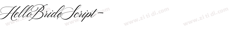 HelloBrideScript字体转换