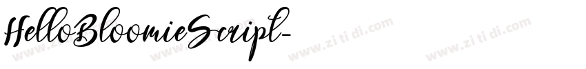 HelloBloomieScript字体转换