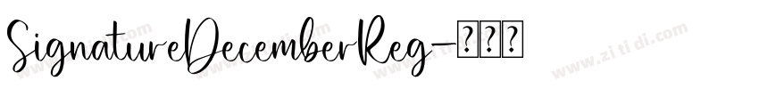 SignatureDecemberReg字体转换
