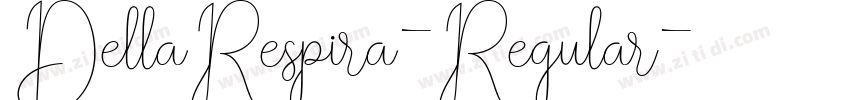 DellaRespira-Regular字体转换