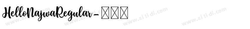 HelloNajwaRegular字体转换