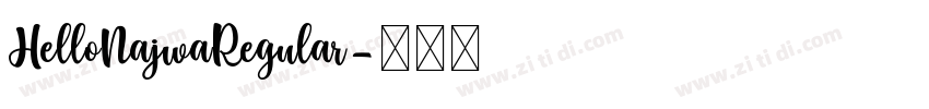 HelloNajwaRegular字体转换